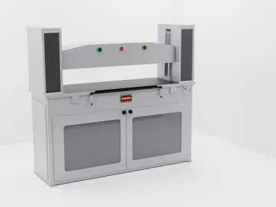 Hidrolic Cutter Machine Low-poly 3D model