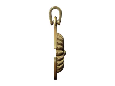 Ribbed ornament split round pendant with bail 3D print model