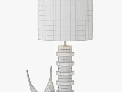 Clear Disc Table Lamp - Large 3D model