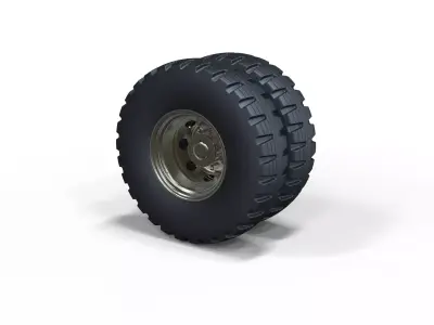 Double wheel 3 3D model