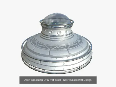 10 Alien Spaceship UFO F Collection - Sci Fi Spacecraft Design 3D Model Pack