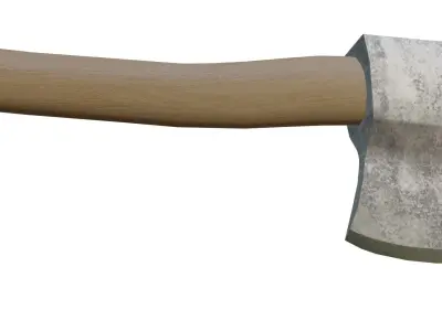 3D model Wooden Hatchet Axe Free low-poly 3D model