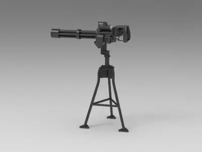 Minigun Tripod Mount 3D model