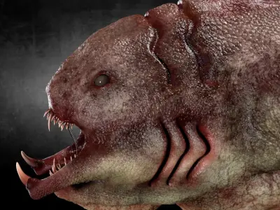 Giant Monster Fish Low-poly 3D model