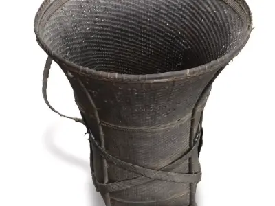  bamboo basket 2 3D model