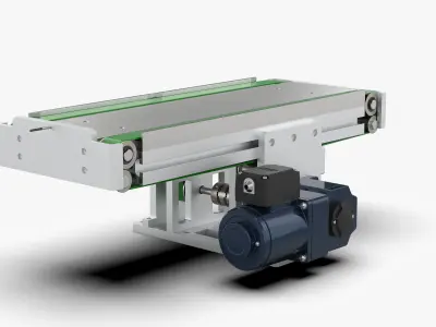 Double Belt Assembly Line Module 3D model