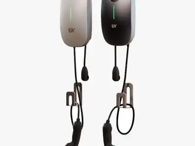 Silk Rect Wallbox Charger 3D model