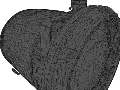 Rusty Submarine Porthole Hatch 3D model