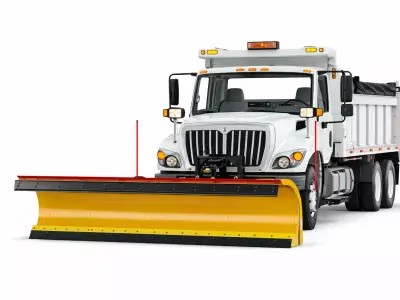 Snow Plow Truck Winter Road Maintenance Service Vehicle 3D model