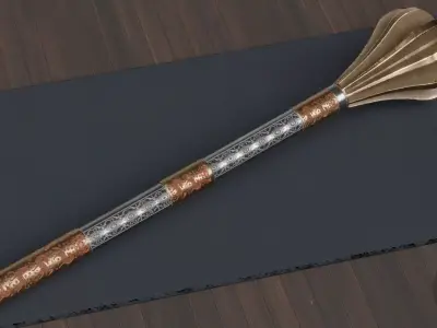 Mace001 Medieval Mace 3D Model  Game-Ready PBR Weapon Low-poly 3D model