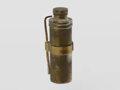 Brass Blowlamp Vintage photogrammetry scan PBR 4K textures Low-poly 3D model