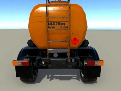 Water Tanki Trolley Low-poly 3D model