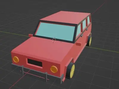 JeepCar Free low-poly 3D model