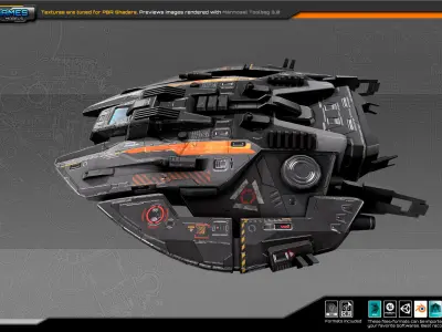 SF Fighter ZR4 Low-poly 3D model