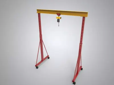 Warehouse Mobile Gantry Crane 3D model