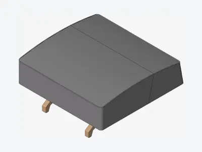Seat - Ottoman - Simplicity - Type 1 Low-poly 3D model