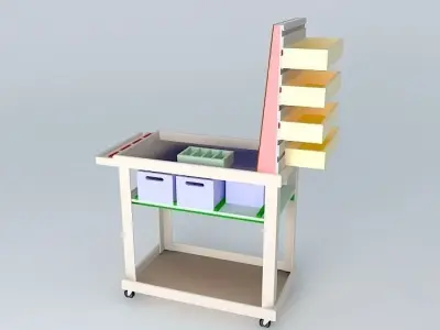 Woodshop Cart Free 3D model