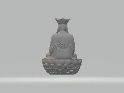 Ksitigarbha Bodhisattva Buddha Statue 3D print model 6