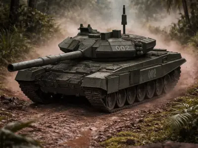 Modern Main Battle Tank  - MorisonDesign   Low-poly 3D model