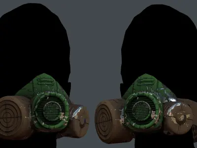 Gas mask helmet 3d model scifi Low-poly Low-poly 3D model Low-poly 3D model 24