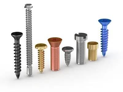 Screws Collection 7 Types 3D model