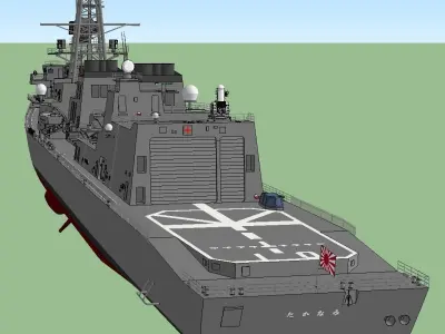 JMSDF Takanami Class Destroyer DD-110  3D model