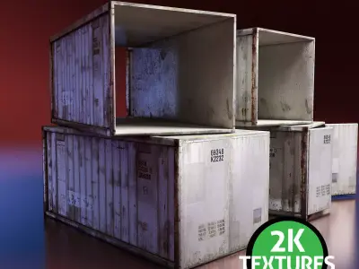 Shipping Containers Low-poly 3D model