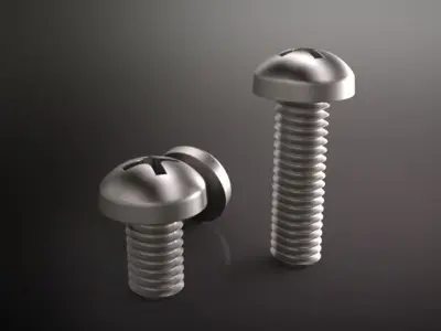 pan head screw M3 x 5mm 10mm Free 3D model