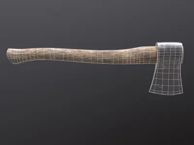 Hatchet axe Low-poly 3D model buy