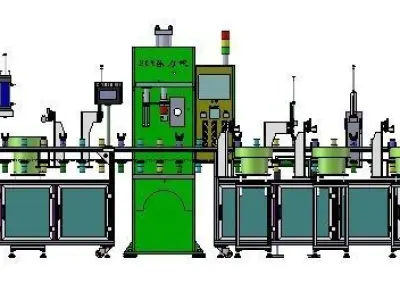 Universal joint production line 3D model