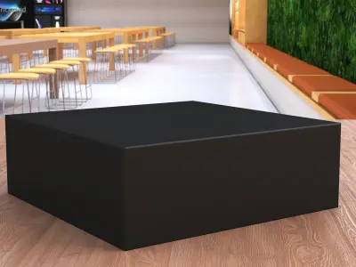 Square Box Black 3D model