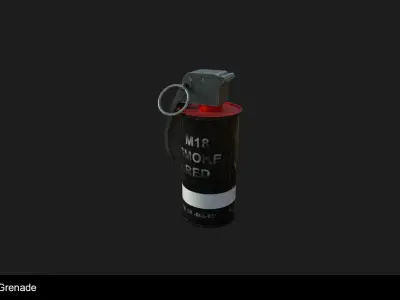 M18 Smoke Grenade Low-poly 3D model get