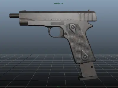 Colt 1991 Low Poly Low-poly 3D model