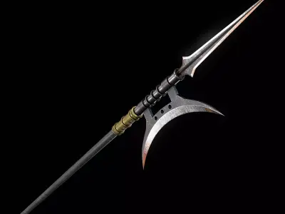 Ancient Chinese Pike Low-poly 3D model