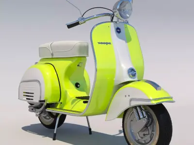 Retro Vespa scooter 3D model