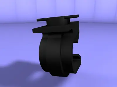 Twist and lock clip Low-poly 3D model