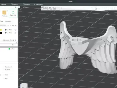 Custom 3D print Minifigure Accessory - Minifigure Wings S1 - 01 3D print model