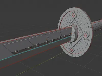 3D Game Prop- Knight Sword  Low-poly 3D model