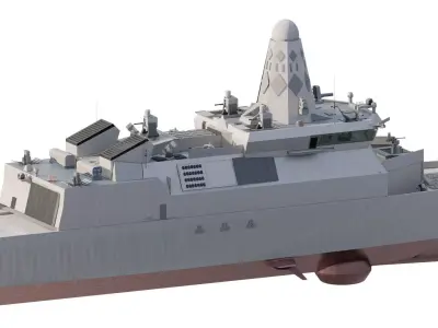 SHIP BASED ON Mogami-class frigate 3D model