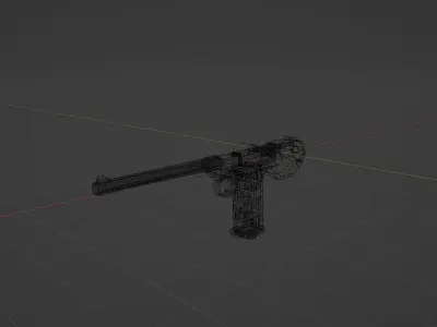 C93 Pistol -Rigged Low-poly 3D model