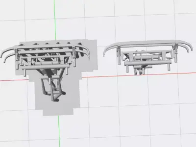 locomotive pantograph 3D print model