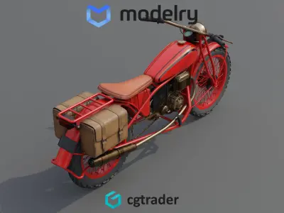 Adventure Motorcycle 3D model purchase