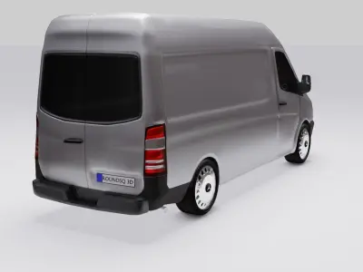 Mercedes Benz Sprinter Low-poly 3D model