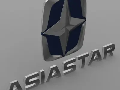 asiastar logo 3D model