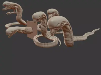Pack 5 chestbuster 3dprint 3D print model