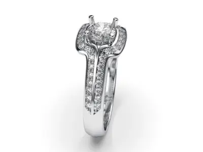 solitaire with ring sizes  8 part S63 3D print model