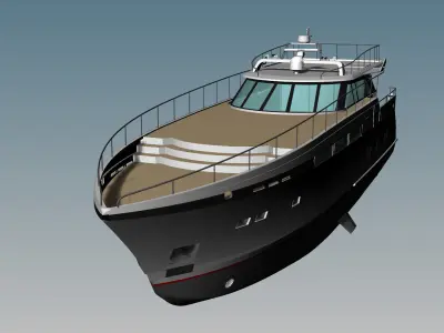 yacht 3D model by veyseldogan2534