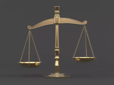 Gold Weight Scale 3D model