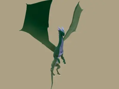 Dragon Low-poly 3D model 5