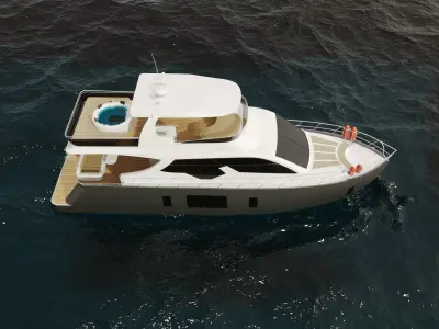 YACHT MODEL 2022 azimut 62 MODEL  3D model